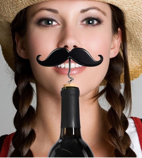 Mustache Wein Korkenzieher