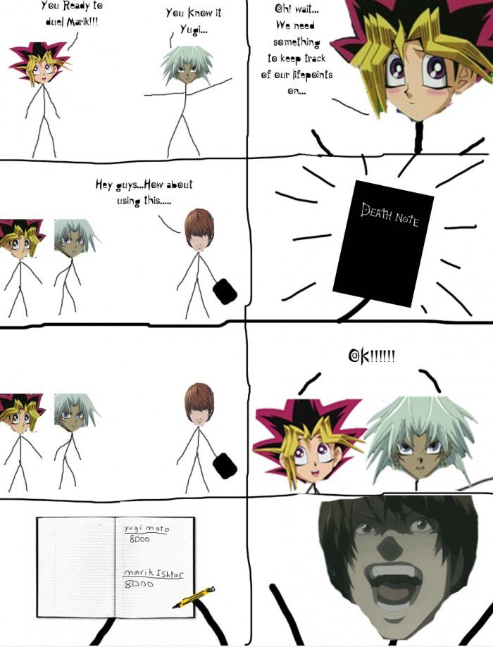 Yugi und Marik treffen Licht