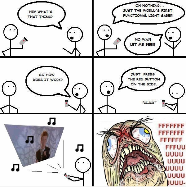 Jedi Lightsaber Rick Roll Fuuu