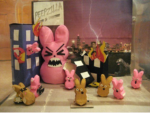 Marshmallow Peep Godzilla