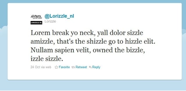 Snoop Dogg-Approved Dummy Text: Lorizzle