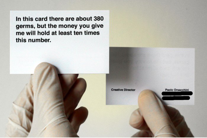 BUSINESS CARD mit Keimen