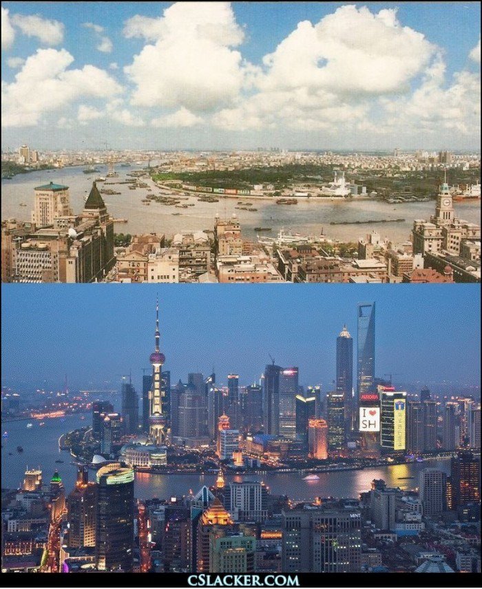 1990 vs 2010 und wieder shanghi!