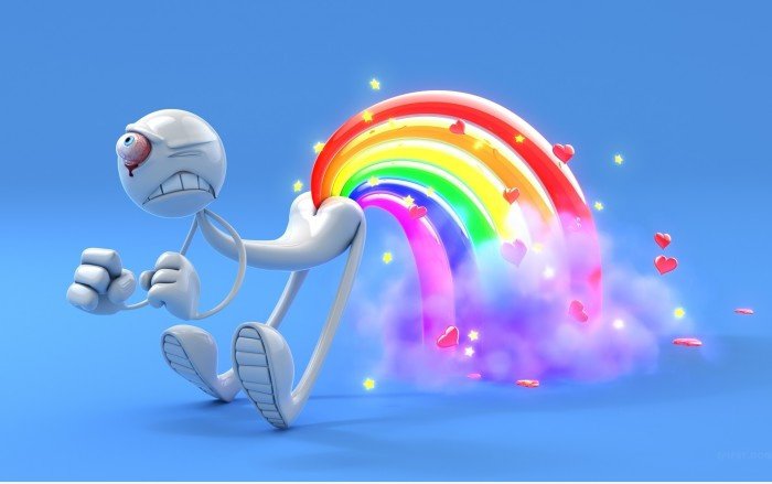Ich wusste, ich konnte rainbow furzen, wenn ich hart enuf geschoben!