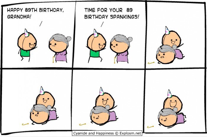 Glückliche 89. Geburtstag, Oma!