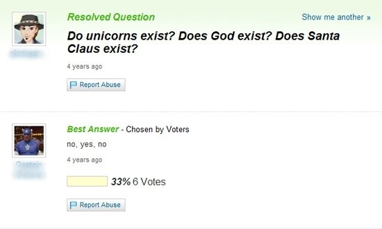 Oh! Yahoo Answers, machen Sie es scheint so einfach ...