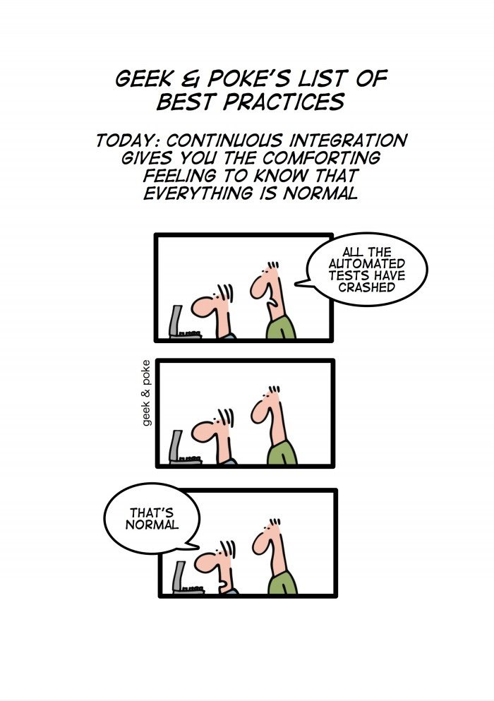 Geek & Poke Liste der Best Practices