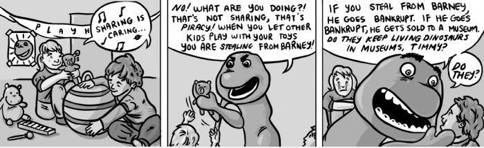 Barney und Piraterie.
