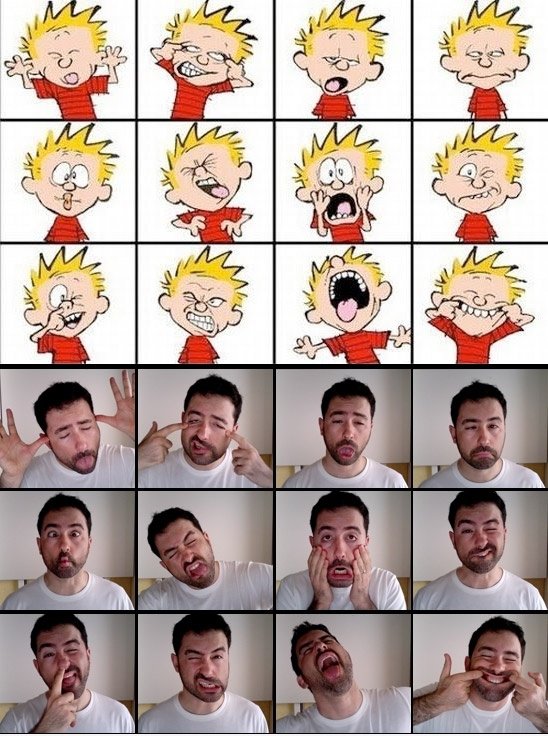 Calvin & Pardoart Gesichter