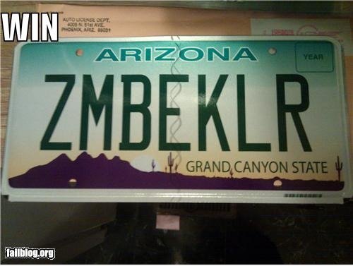 License Plate WIN