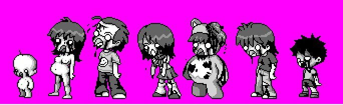 Animierte Zombies