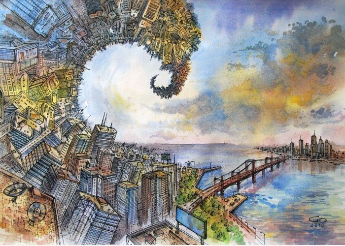 Künstler Interpretation von Inception