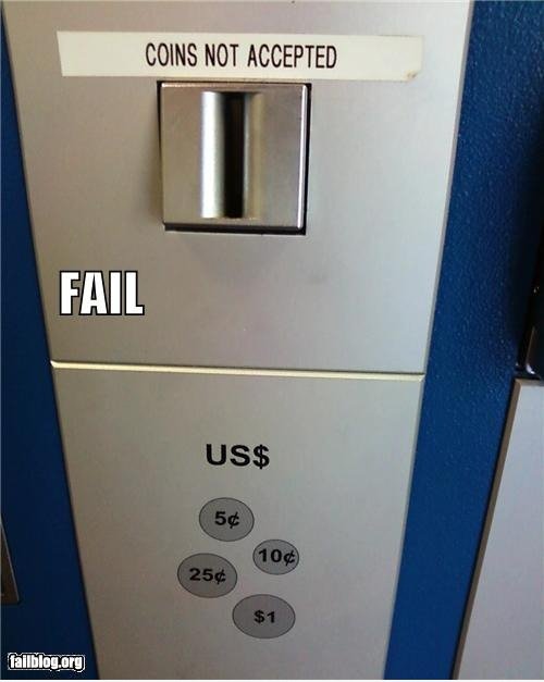 Akzeptierte Währung FAIL