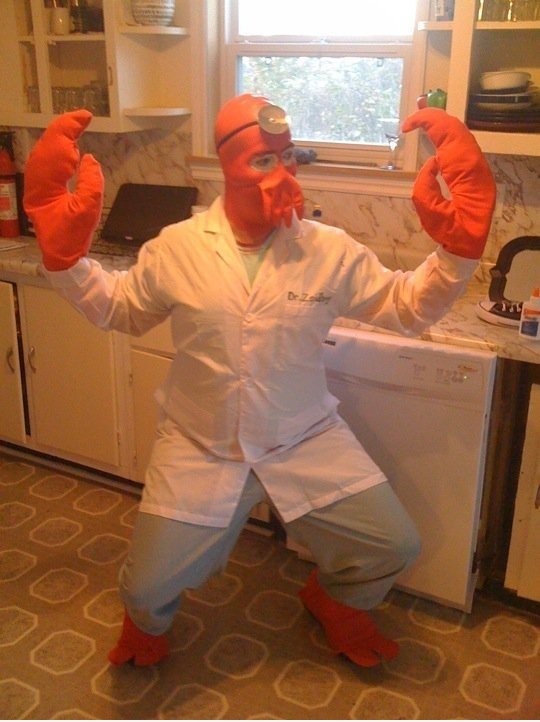 Wie hat mein Zoidberg Kostüm entpuppen?