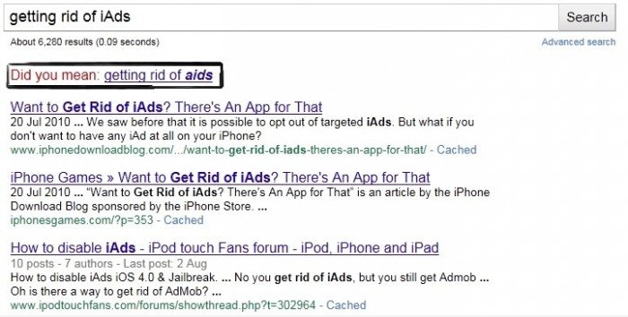 Ja Google. Aids.