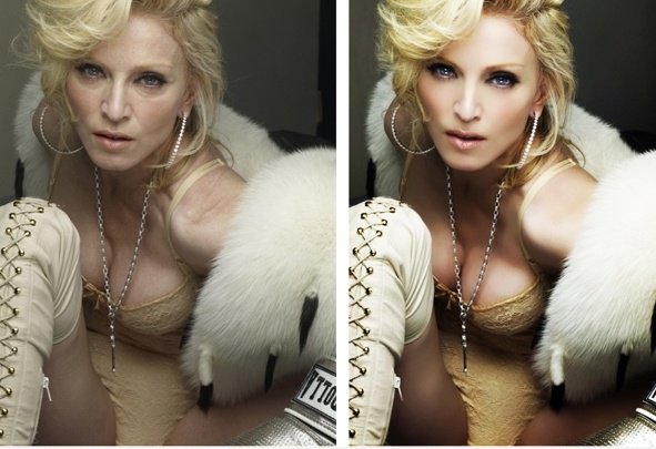Madonna Before and After photoshop