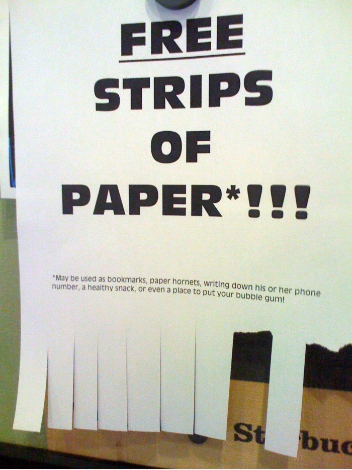 FREE Papierstreifen