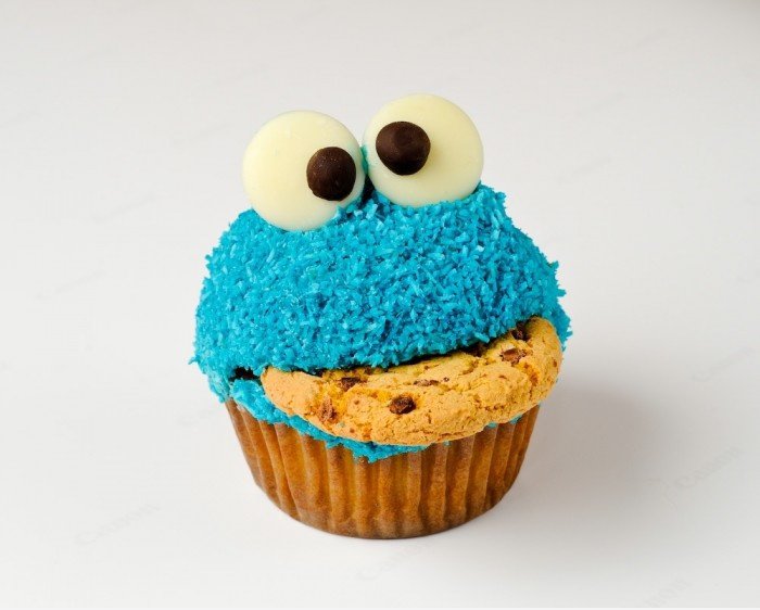 Cookie Monster Cupcake