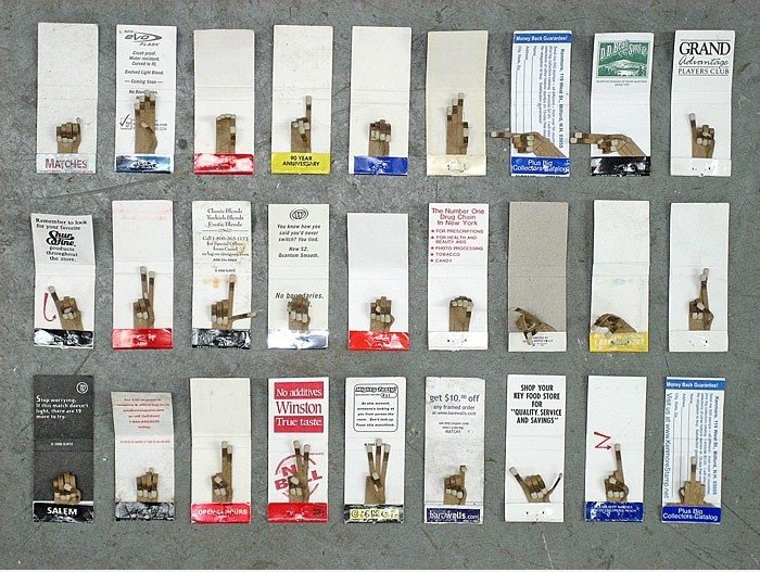 American Sign Language Matchbooks