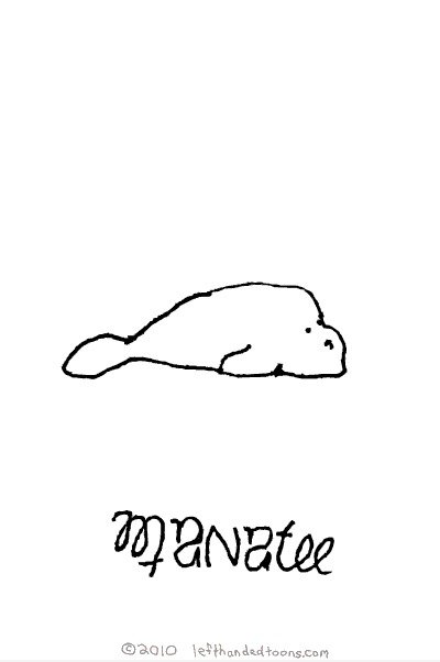 Manatee ambigram