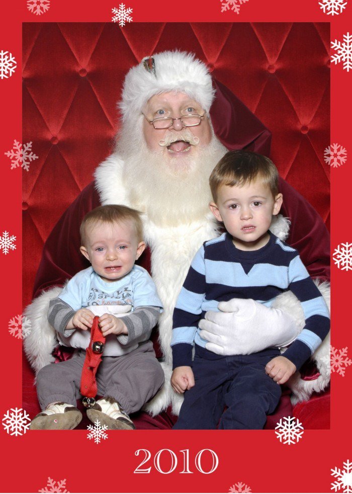 Nahm die Kinder nach Santa erfüllen. Nagelte ihn.