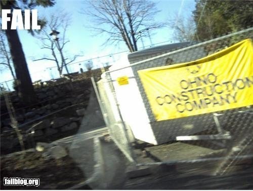 Construction Namen FAIL