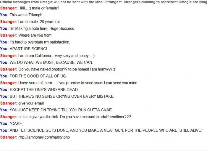 Omegle "Cake" Troll.