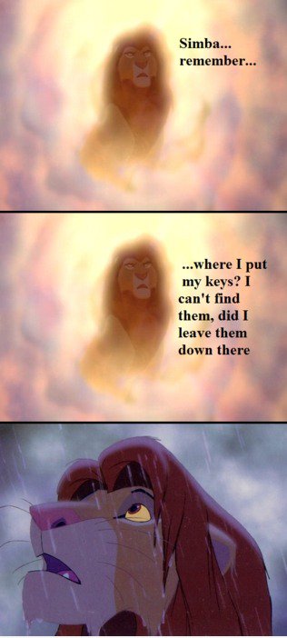 Mufasa vergaß, wo er seine Schlüssel links