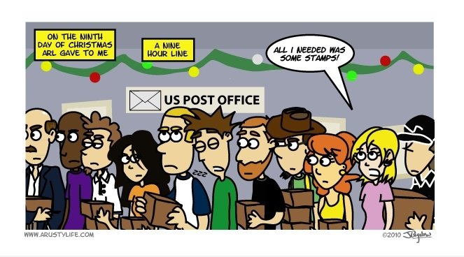 Wer vergisst auf die Post gehen?