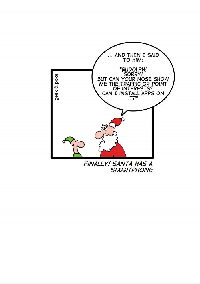 Endlich! Sankt hat einen Smartphone!