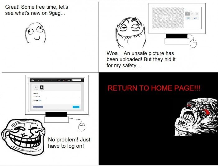 Unsichere Bilder auf 9gag ...