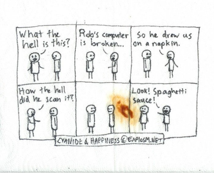 Auf Serviette.
