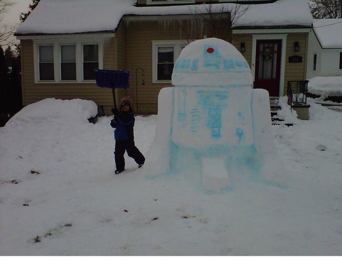R2D2 Übertragen Im Schnee