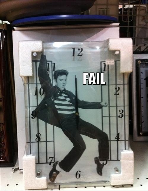 Elvis Clock FAIL