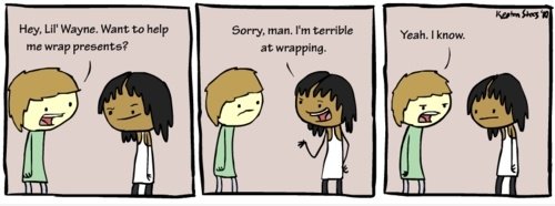 Lil Wayne ist Einwickeln schrecklich.