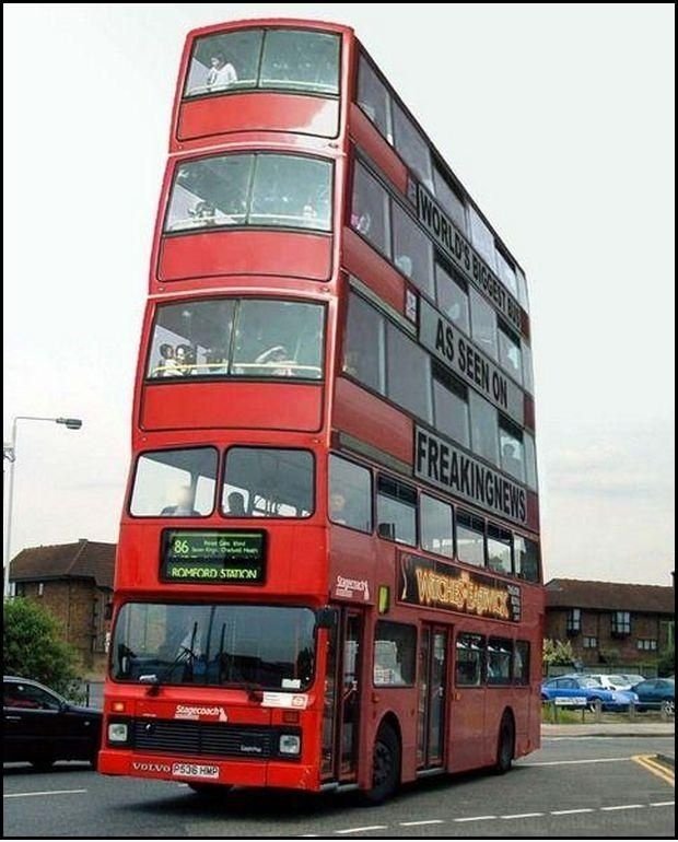 Weltgrößte Bus auf freakingnews gesehen!