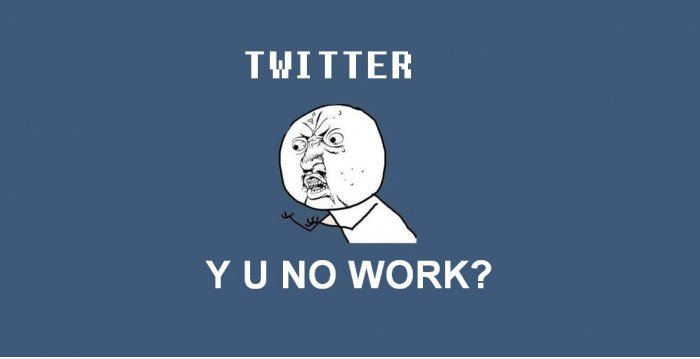 Twitter ist unten.