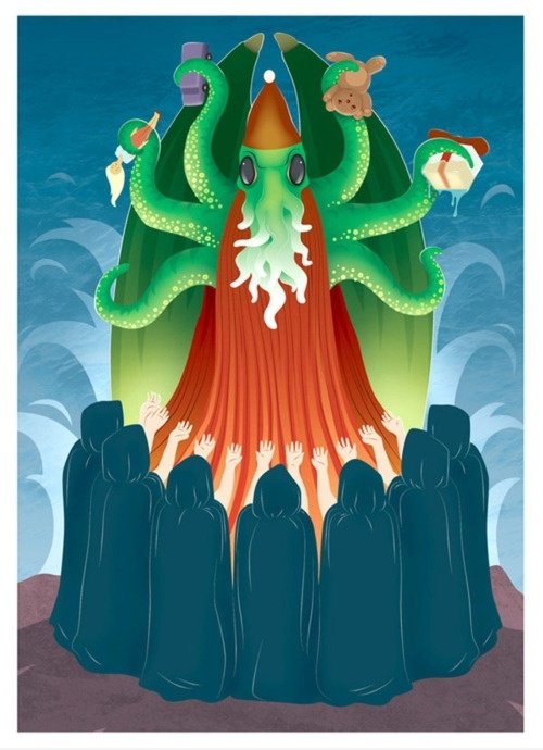Cthulu Weihnachtsmann