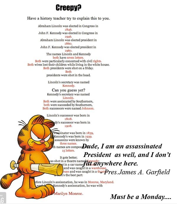 Creepy Fakten über JFK und Lincoln und Garfield!
