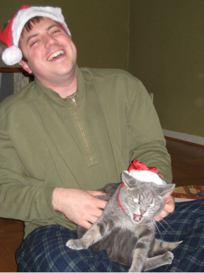 Ich habe versucht, meine Katze ein Weihnachtsgeschenk geben