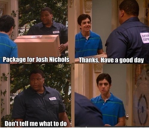 Mittlere Lieferung Jungen auf Drake und Josh ....
