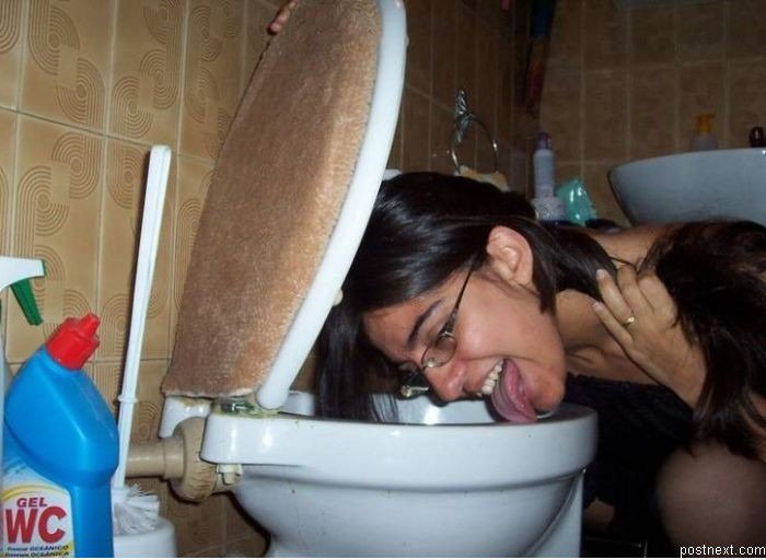 Frau ist besser als Gel-WC