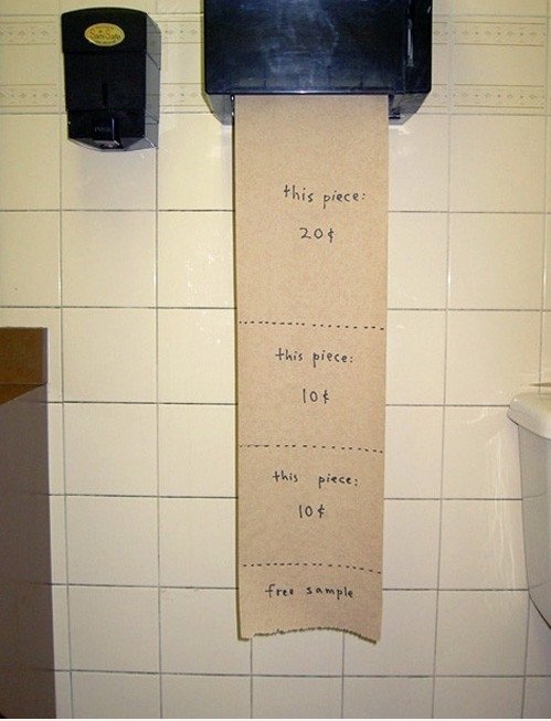 Lustige Toilet Paper