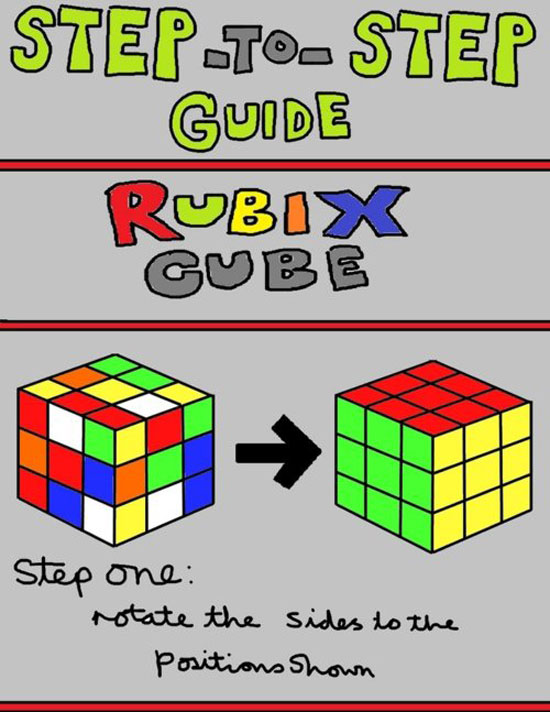 schritt fuer schritt anleitung Rubix cube
