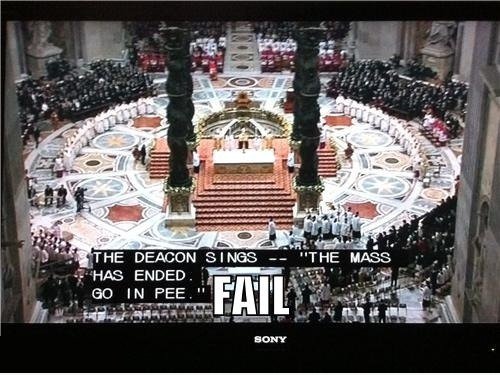 Christmette Closed Caption FAIL