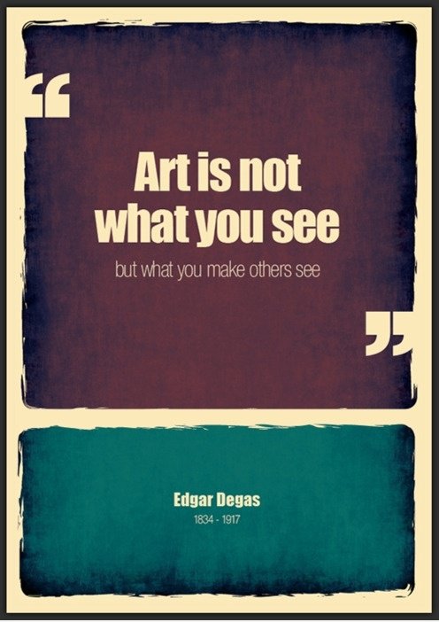 KUNST IST NICHT, WAS SIE SEHEN