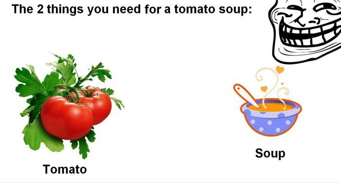 Tomatensuppe 'ala trollface