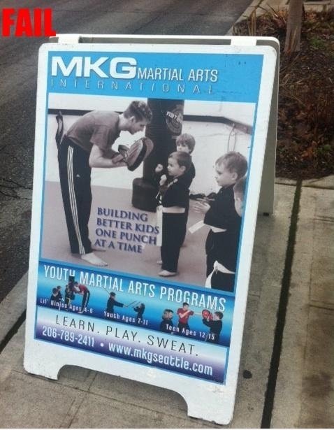 Martial Arts Slogan FAIL