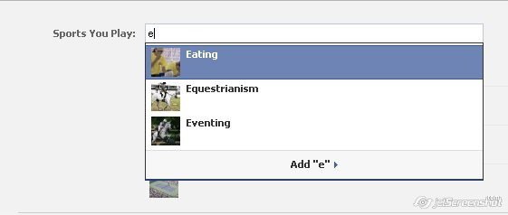 Facebook hält Essen als Sport!