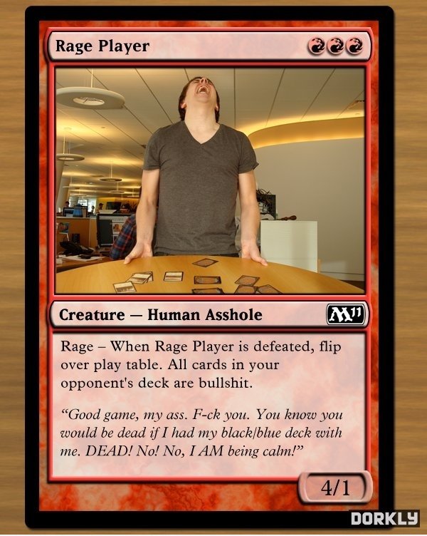Magic Cards auf Menschen, die Magic Spielen Basierend: Rage Spieler